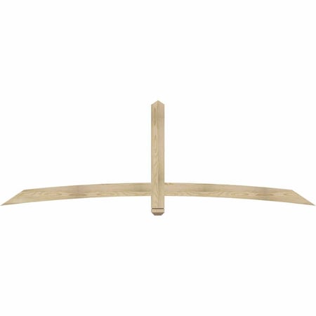 Ekena Millwork Bellingham Rough Sawn Timber Gable Bracket, Douglas Fir, 96"W x 32"H x 2"D x 4"F, 8/12 Pitch GBW096X32X0204BEL00RDF